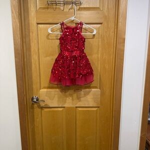Weissman Radiant Red Sequin Kids Dance Costume